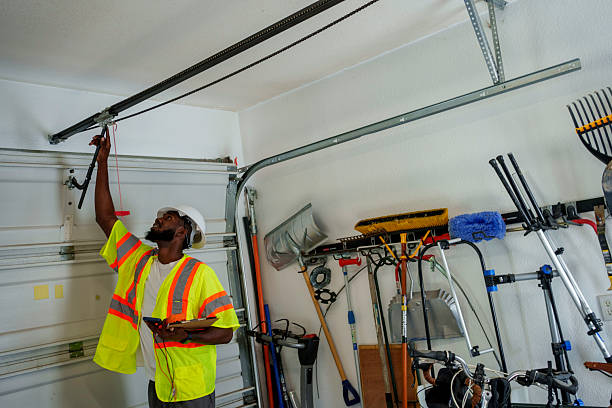 Professional Garage Door Panel Replacement technician working in Weldon, CA